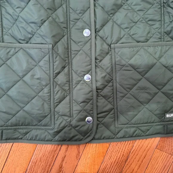 Burberry Quilted Women's Jacket Dark Olive NEW